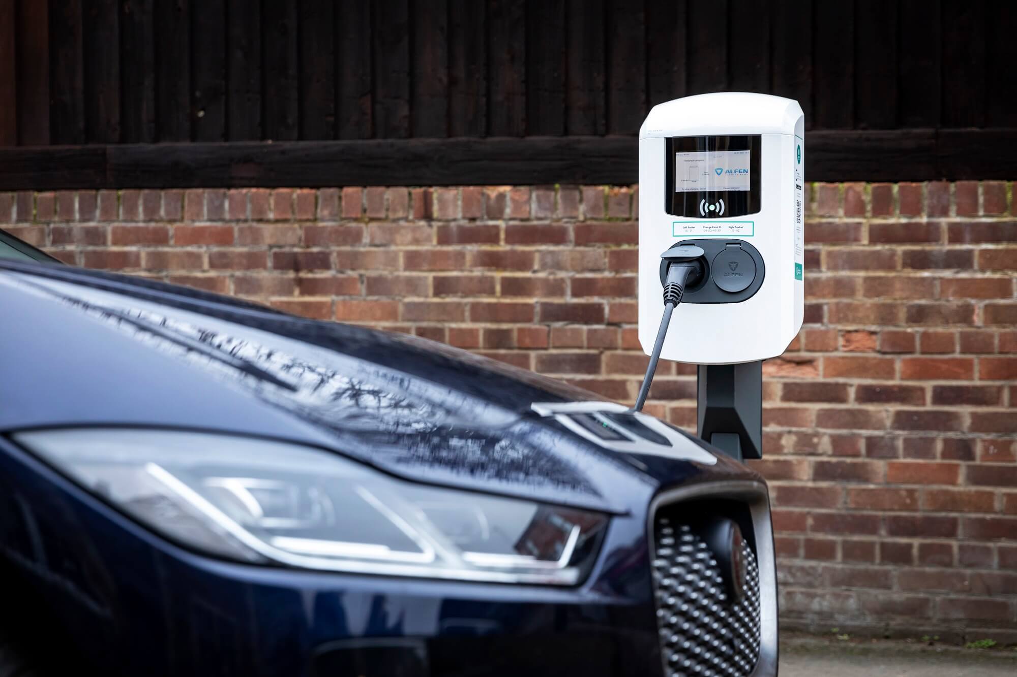 The car is connected to charging
